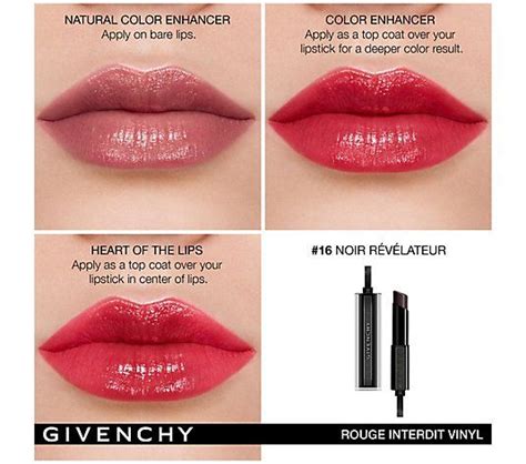 givenchy black lip|Givenchy rouge interdit temptation lipstick.